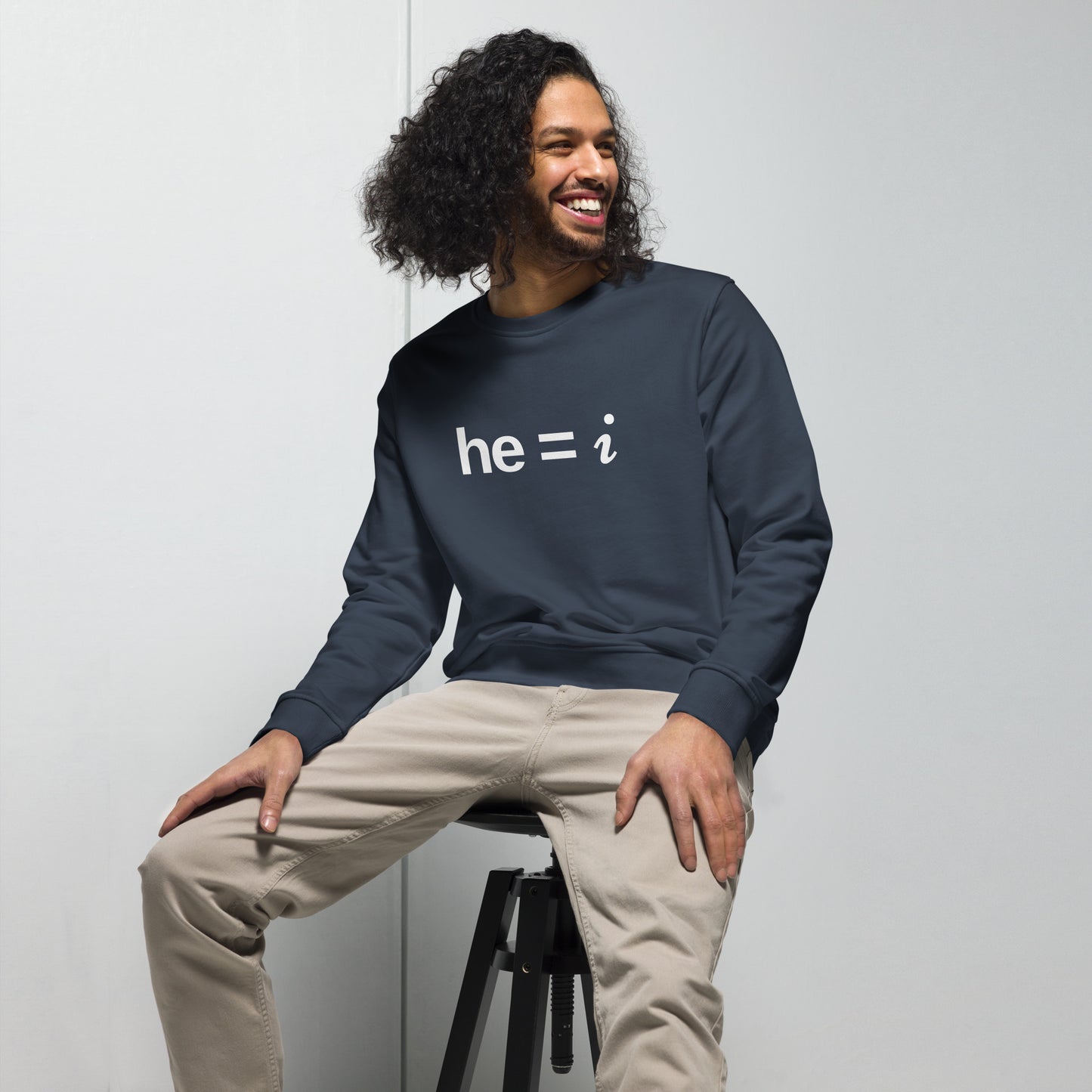 he = i - Organic Sweatshirt