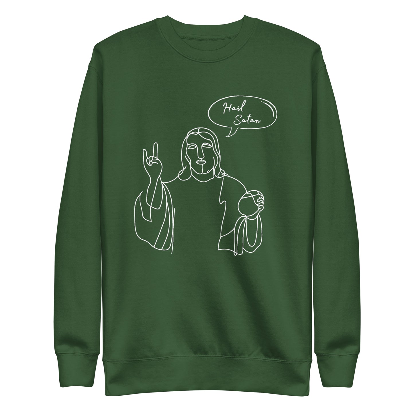 Hail Satan Jesus - Crew Neck Sweatshirt