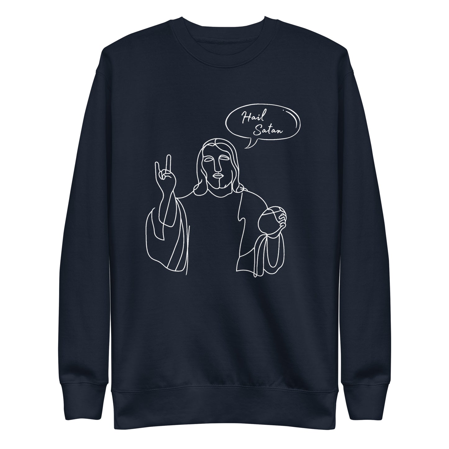 Hail Satan Jesus - Crew Neck Sweatshirt