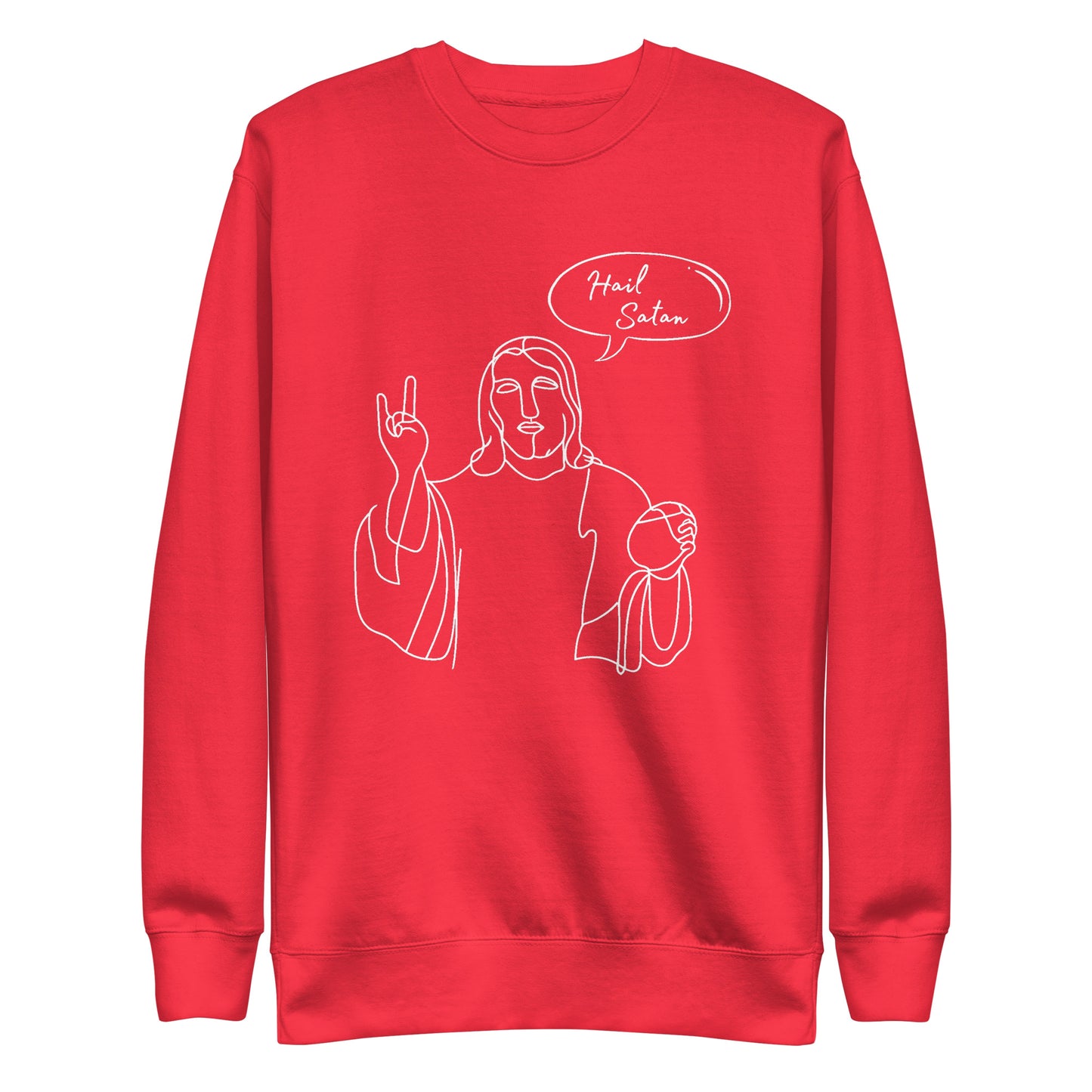 Hail Satan Jesus - Crew Neck Sweatshirt