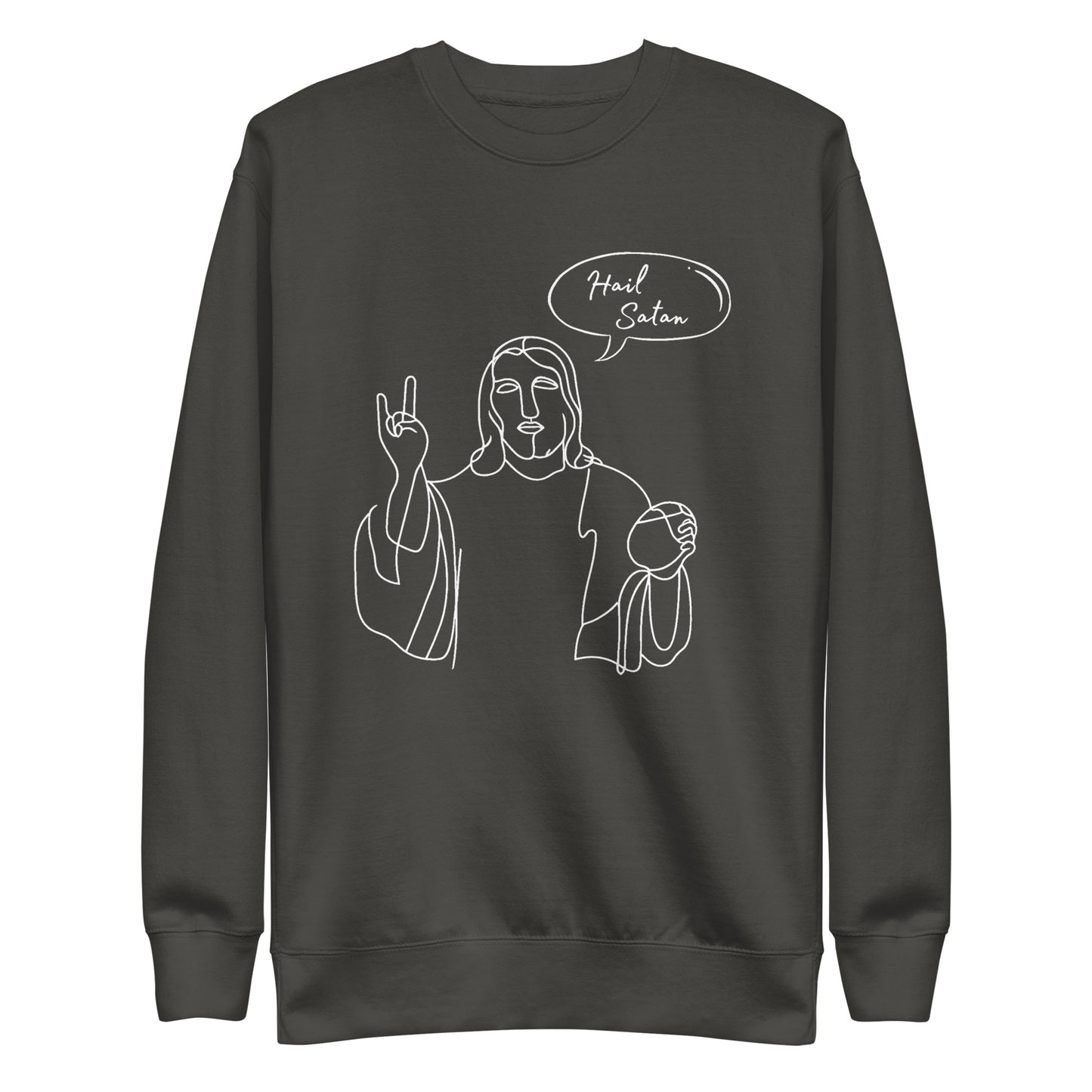 Hail Satan Jesus - Crew Neck Sweatshirt