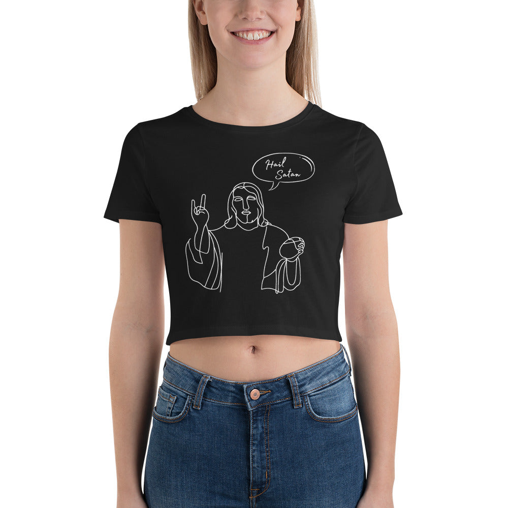 Hail Satan Jesus - Crop Tee
