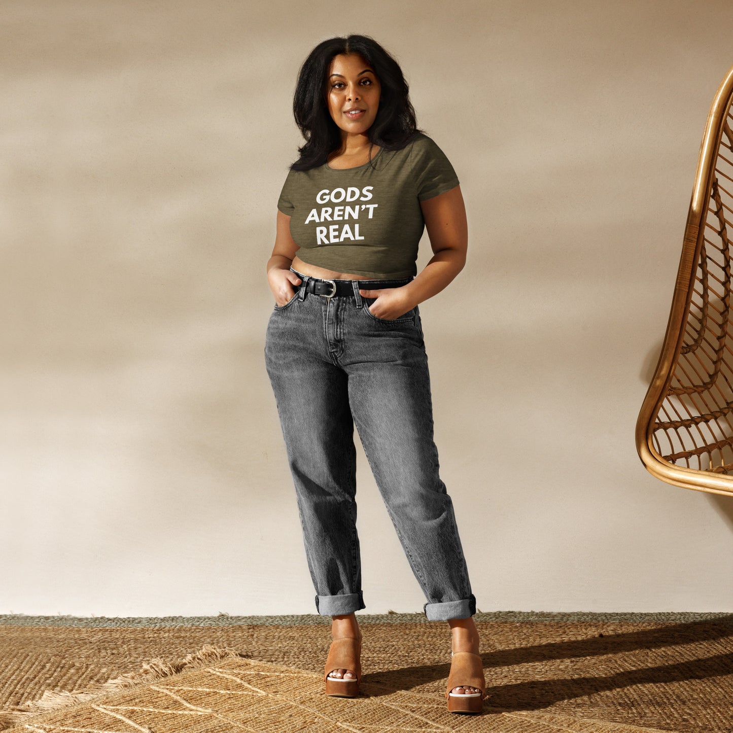 Gods Aren't Real - Crop Tee