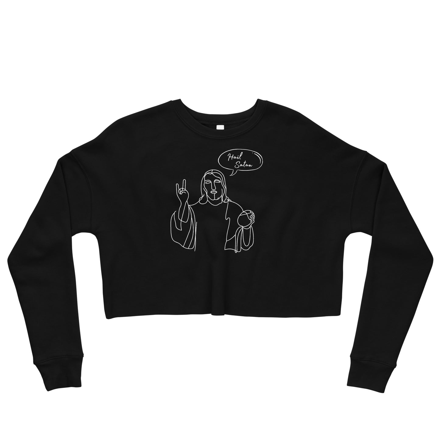 Hail Satan Jesus - Crop Sweatshirt