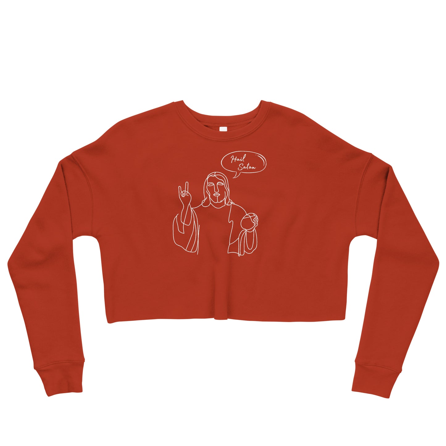 Hail Satan Jesus - Crop Sweatshirt