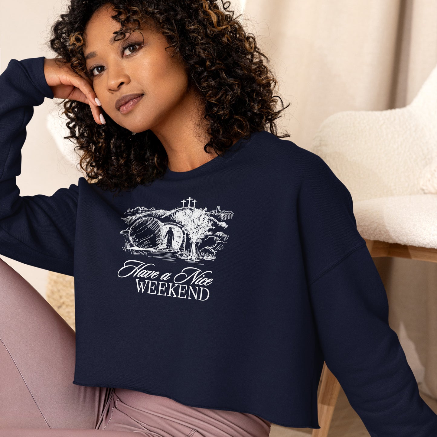 Have a Nice Weekend - Crop Sweatshirt
