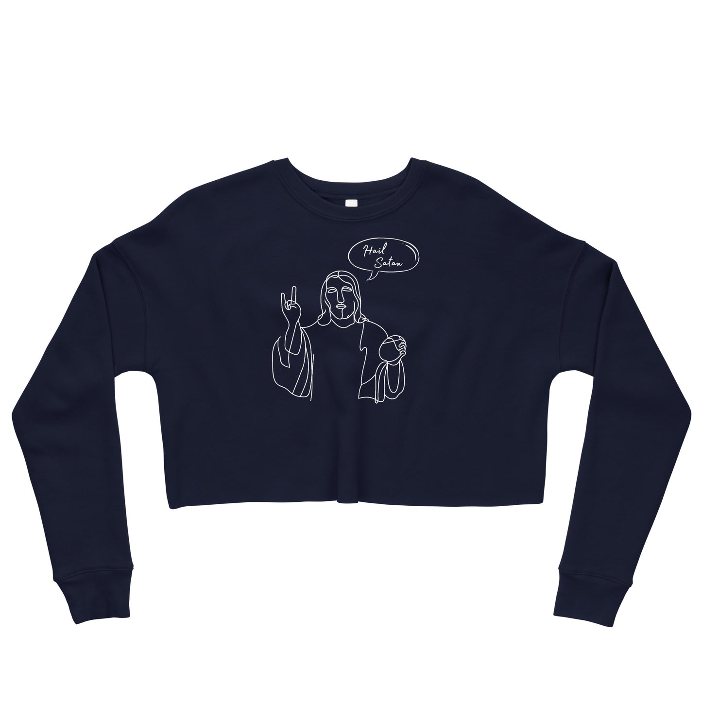 Hail Satan Jesus - Crop Sweatshirt