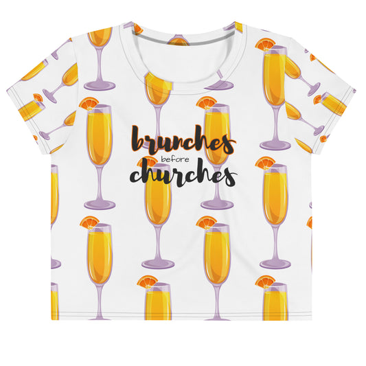 Brunches Before Churches - Crop Tee