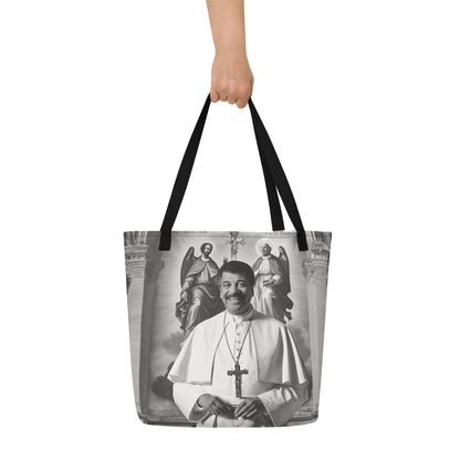 Pope Neil deGrasse Tyson - Not the Pope Large Tote Bag