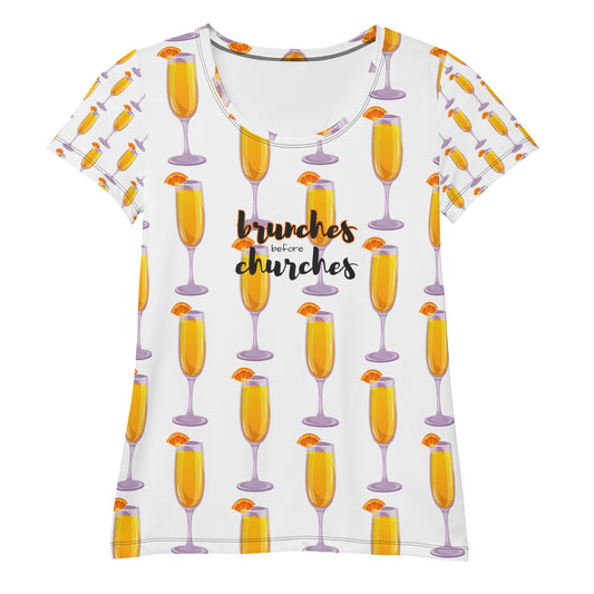 Brunches Before Churches - Women's Athletic T-shirt