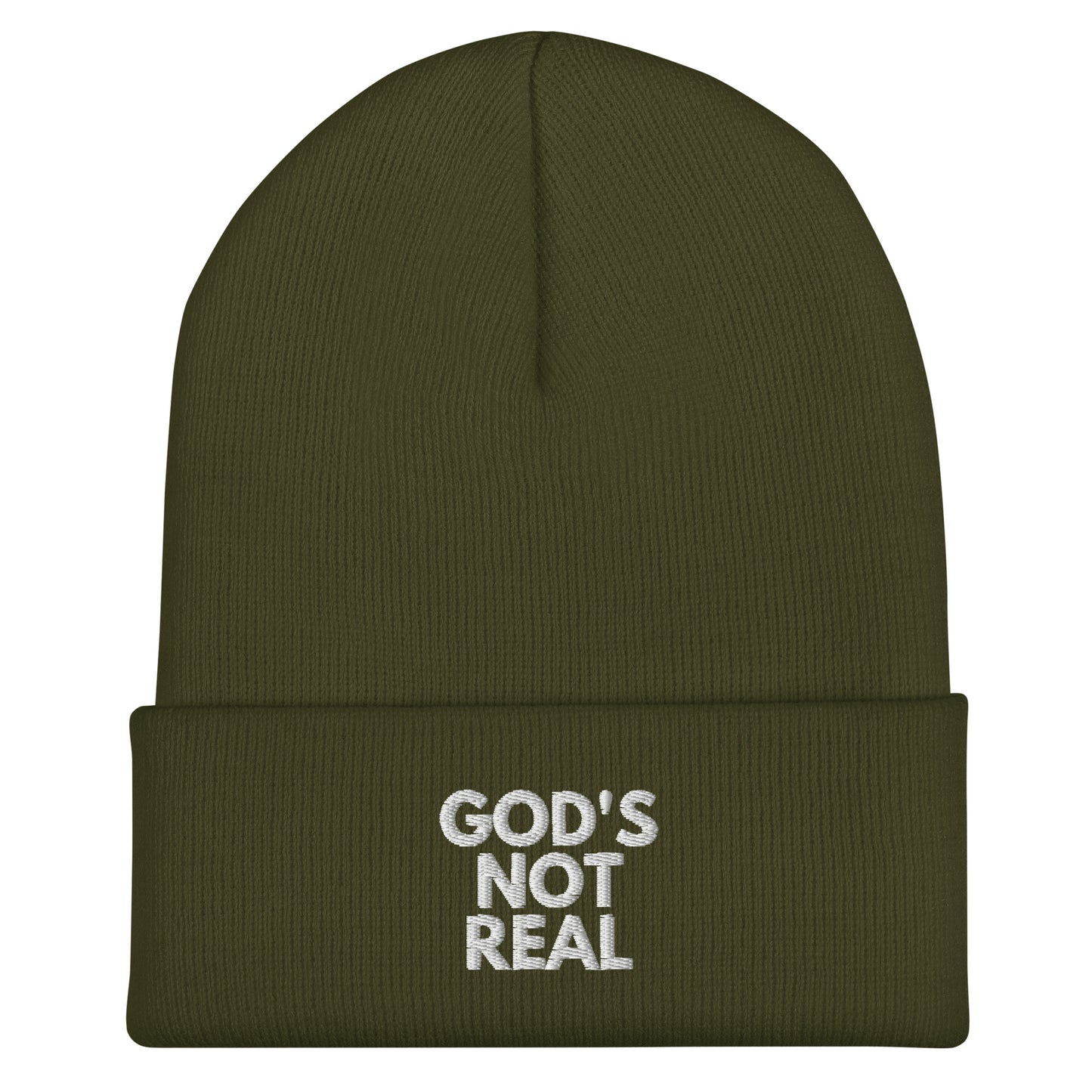 God's Not Real - Cuffed Beanie