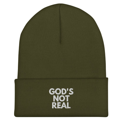 God's Not Real - Cuffed Beanie