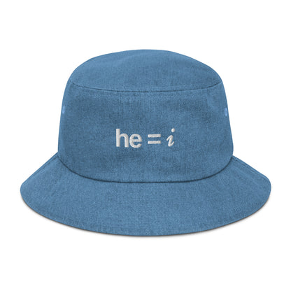he = i - Denim Bucket Hat
