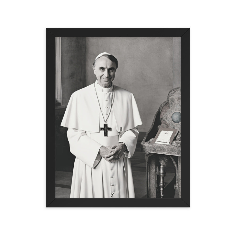 Pope Carl Sagan - Not the Pope Framed Poster