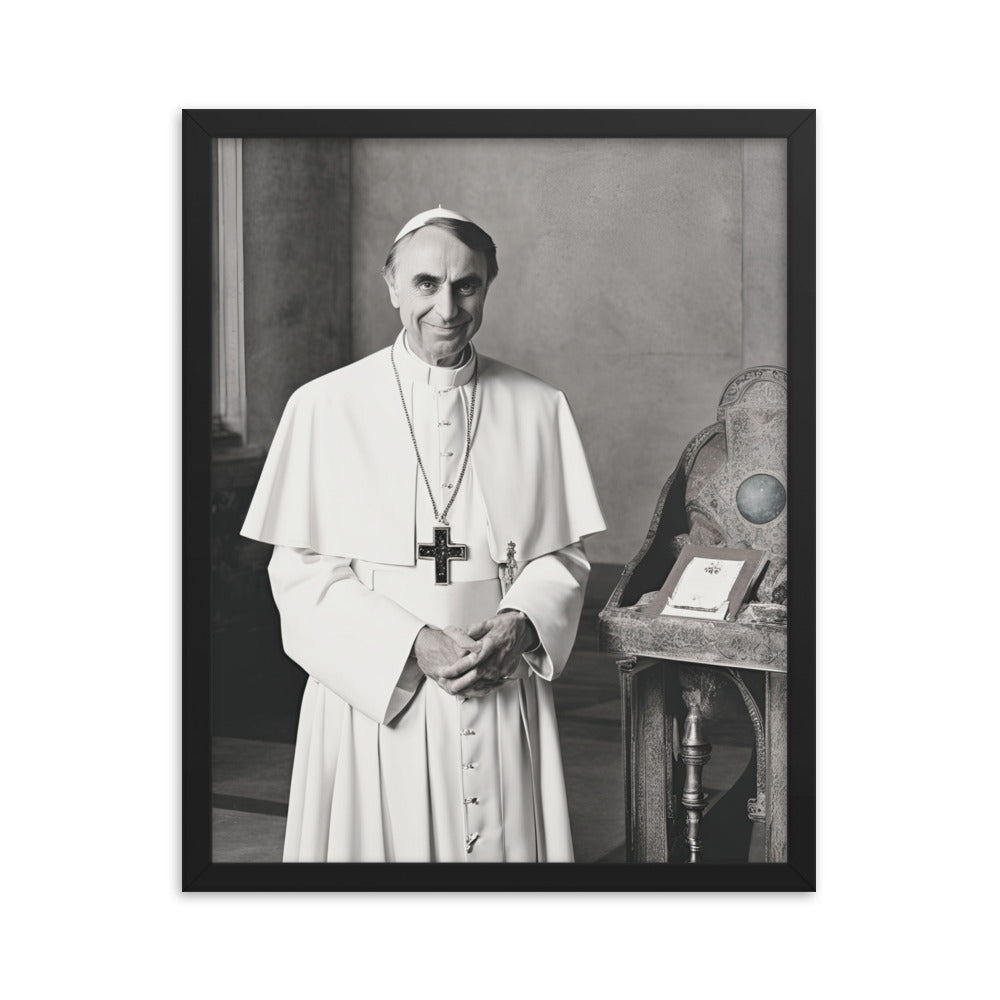 Pope Carl Sagan - Not the Pope Framed Poster