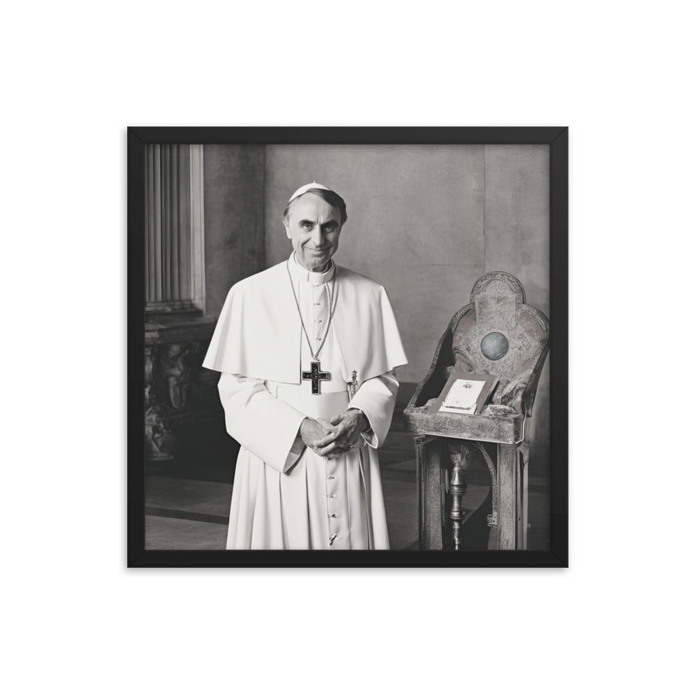 Pope Carl Sagan - Not the Pope Framed Poster