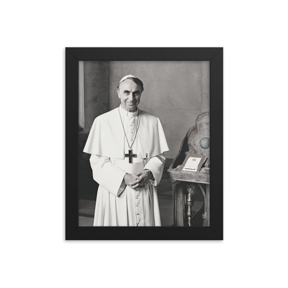 Pope Carl Sagan - Not the Pope Framed Poster