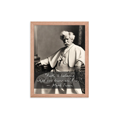 Pope Mark Twain - Not the Pope Framed Quote Poster