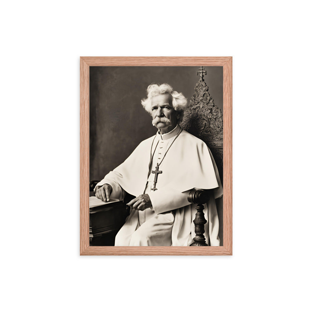 Pope Mark Twain - Not the Pope Framed Poster