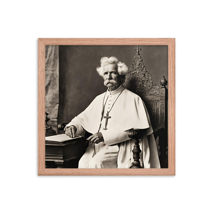 Pope Mark Twain - Not the Pope Framed Poster
