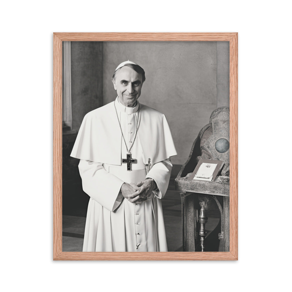 Pope Carl Sagan - Not the Pope Framed Poster