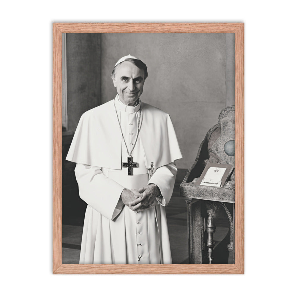 Pope Carl Sagan - Not the Pope Framed Poster