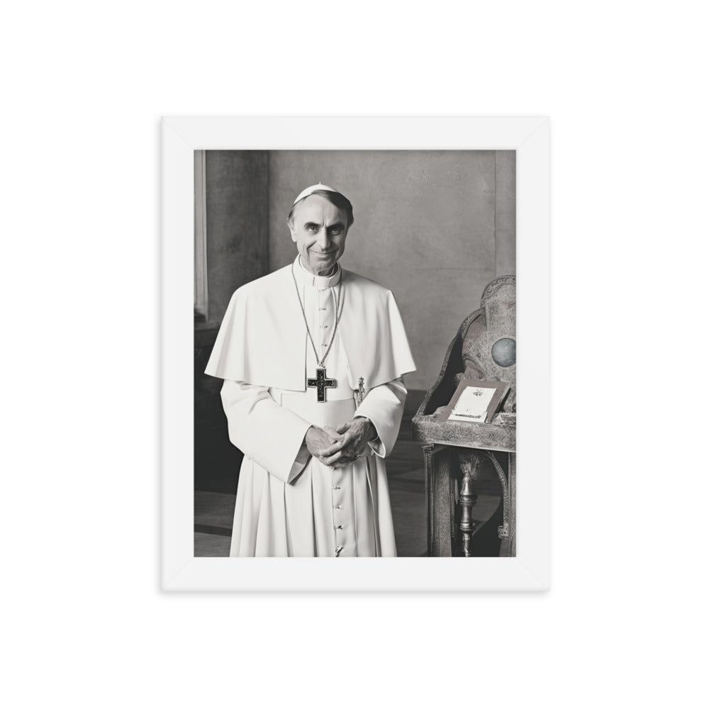 Pope Carl Sagan - Not the Pope Framed Poster