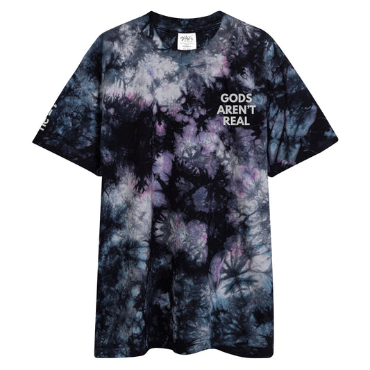 Gods Aren't Real - Oversized Tie-Dye Tee