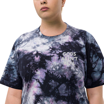 Gods Aren't Real - Oversized Tie-Dye Tee