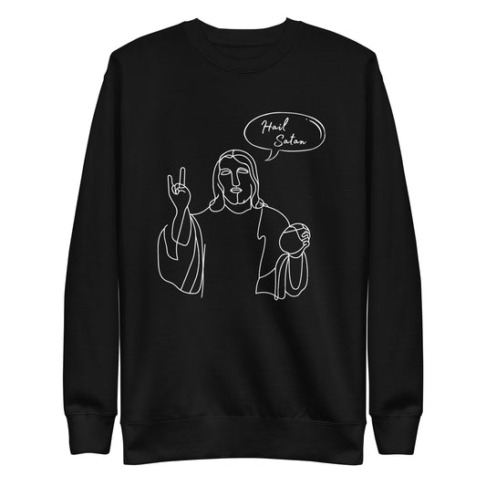 Hail Satan Jesus - Crew Neck Sweatshirt