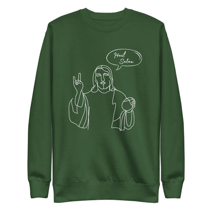 Hail Satan Jesus - Crew Neck Sweatshirt