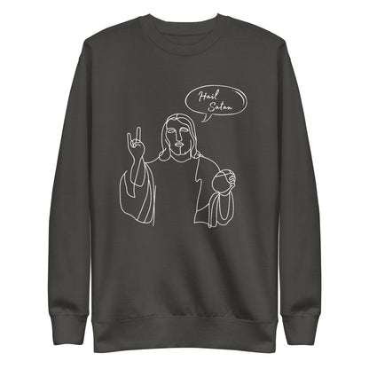 Hail Satan Jesus - Crew Neck Sweatshirt