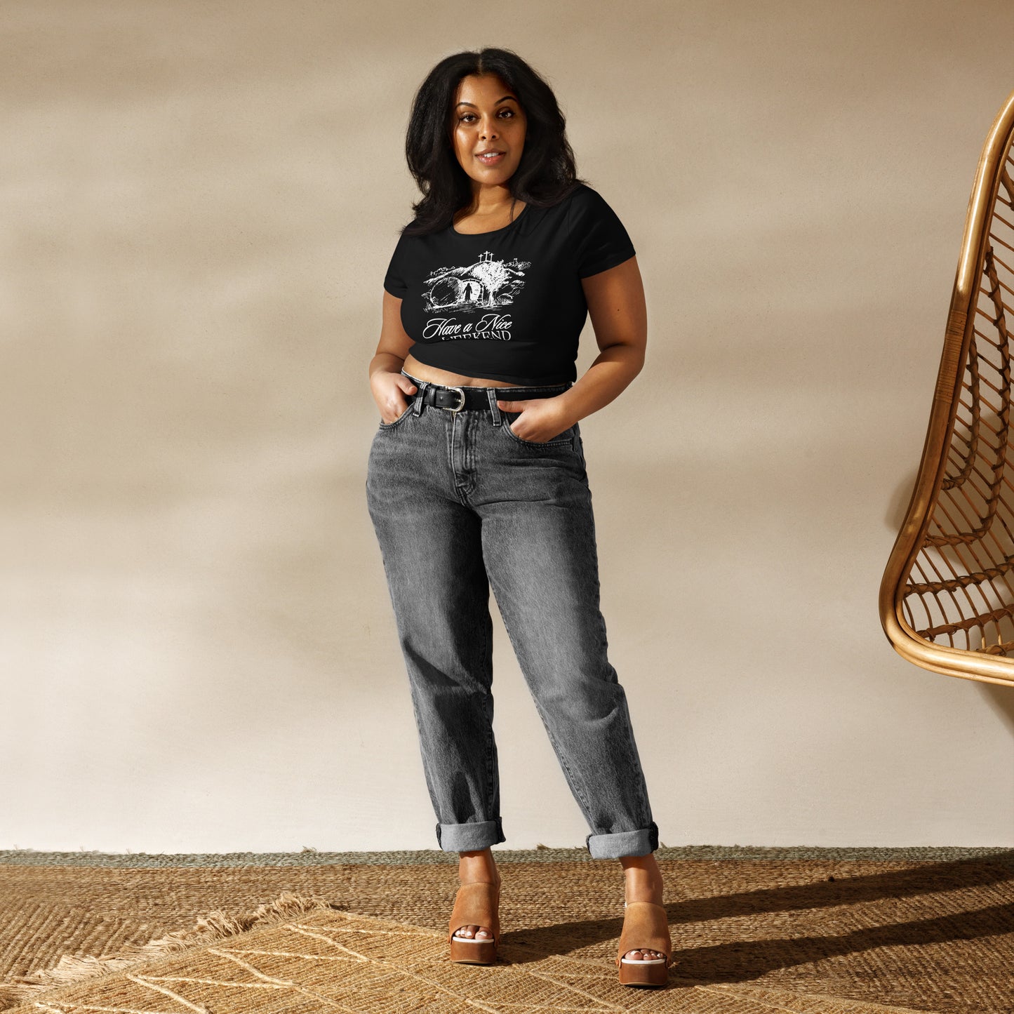 Have a Nice Weekend - Crop Tee